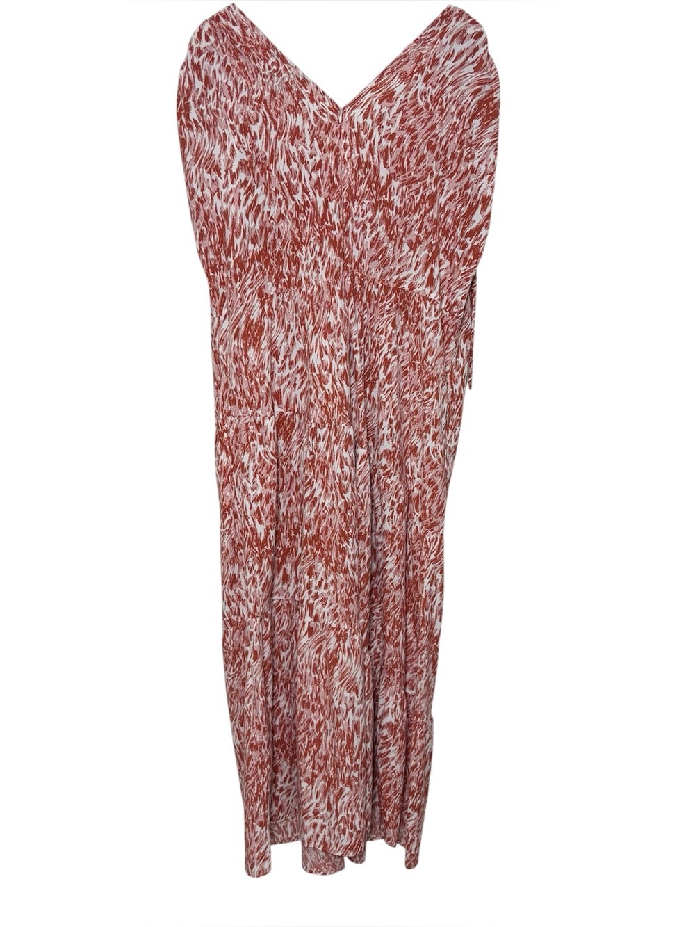 Maggy London Maxi Dress Size 16W Sleeveless A-Line Flowy Resort Vacation Pockets - Picture 4 of 13